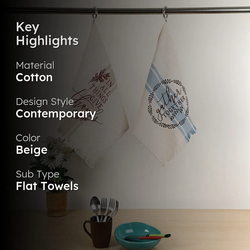 Soft Sweep Cotton Kitchen Towel - Set Of Two media 2