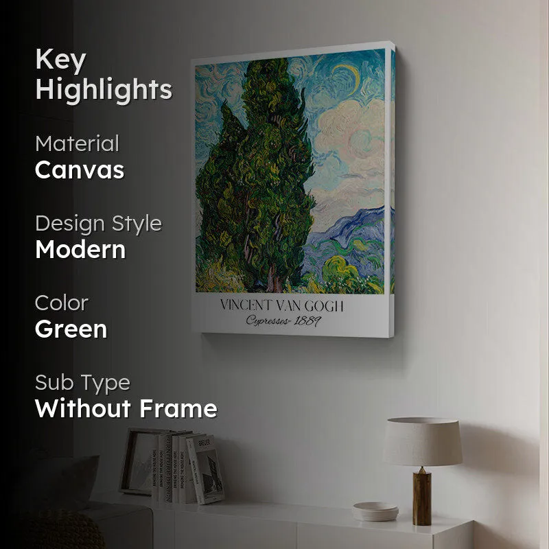 Van Gogh's Cypresses Wall Art media 2