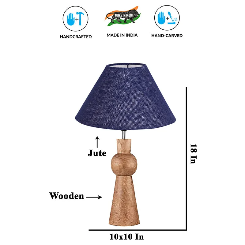 Angler Neo Jute Wooden Table Lamp - Blue,Brown media 5