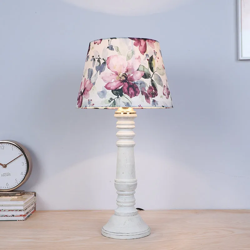 Lumikko Coil Printed Mango Wood Table Lamp - Multicolor media 2