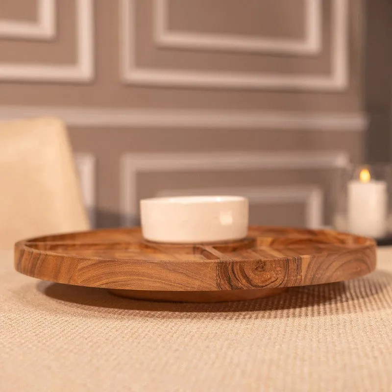 Forest Edge Snack (Wood,Ceramic) Platter - Two Piece Set media 5