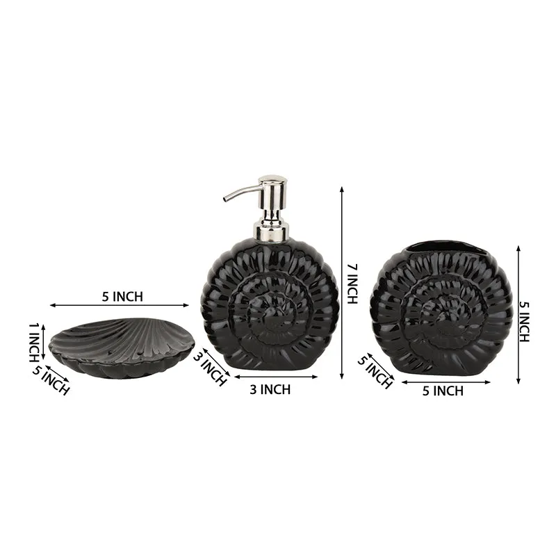 Ocean Noir Ceramic Bathroom Set - Three Piece Set media 6