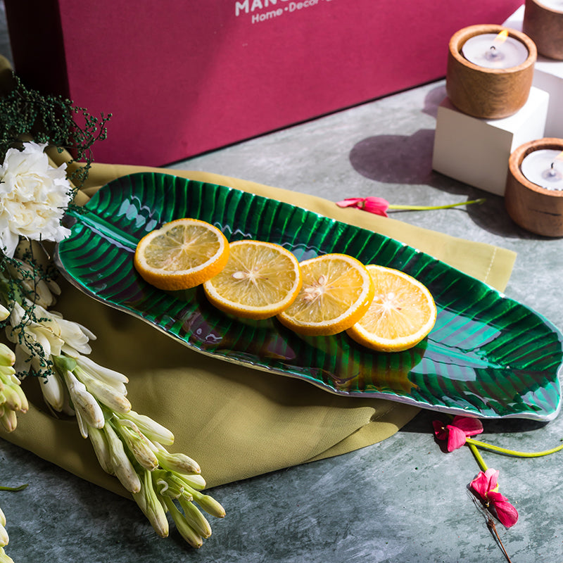 Tropileaf Aluminum Platter