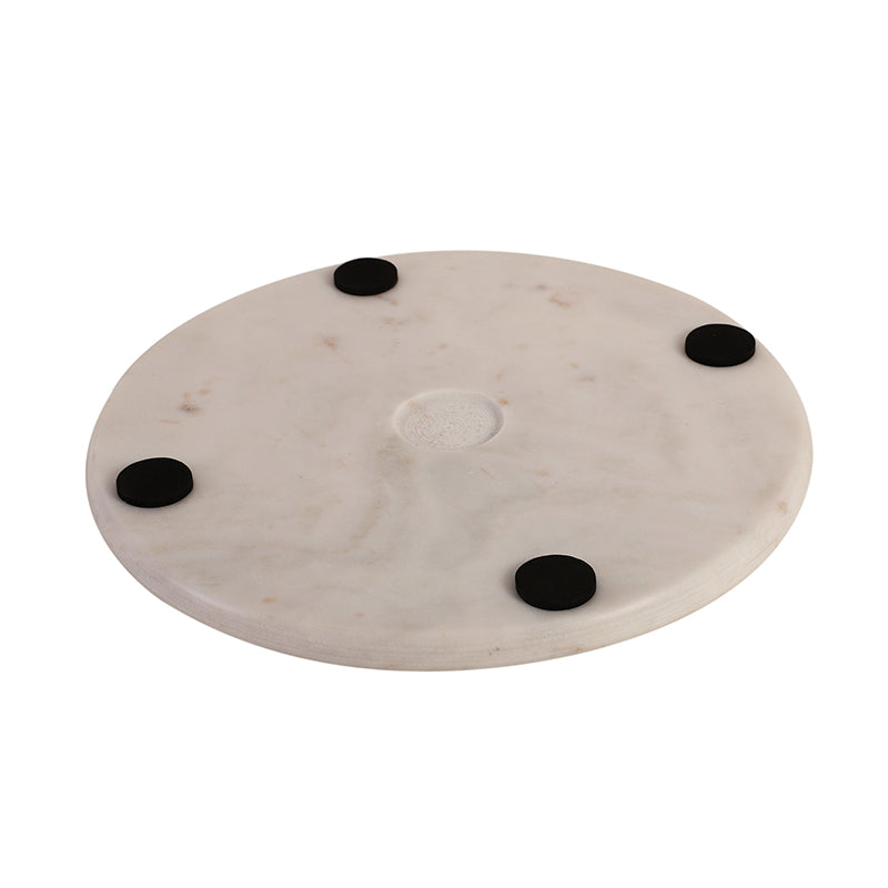 Argent Marble Platter With Knife - Two Piece Set media 7