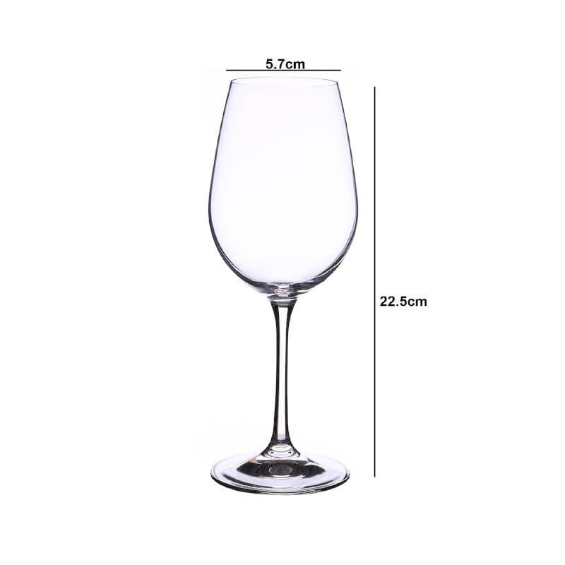 Nova Bohemia Crystal Red Wine Glasses (350 ML) - Set Of Six media 4