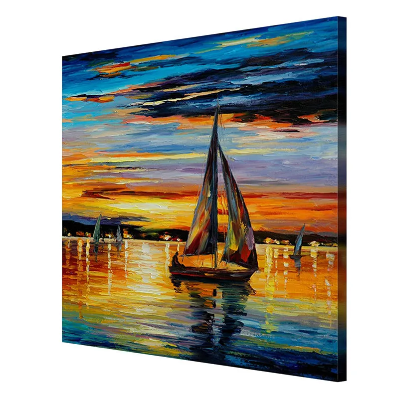 Twilight Boat Trip Wall Painting media 6