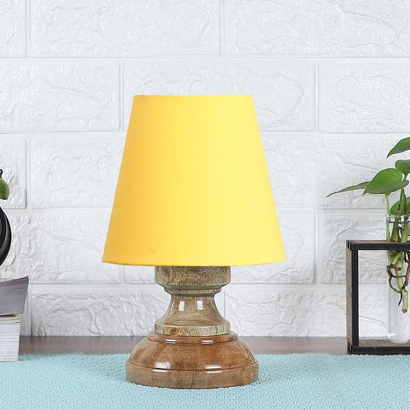 Harolda Fabric Table Lamp - Yellow,Brown media 3