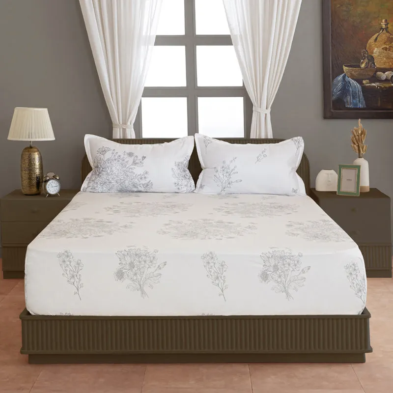 Swayam Pristine in White Bedsheet - 210 TC || Super Soft media 1