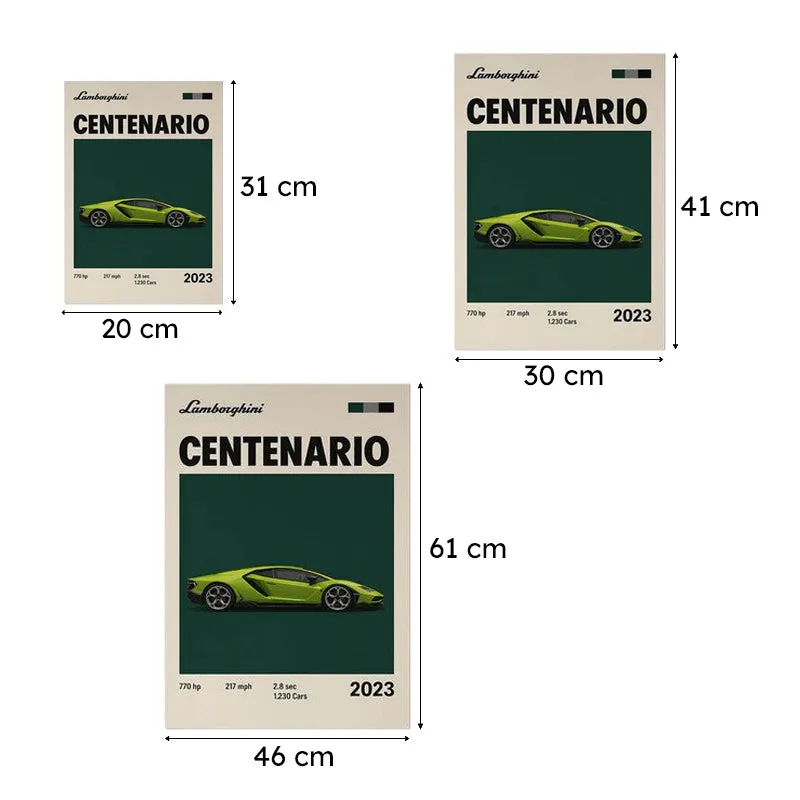 Centenario Speed Wall Poster media 9