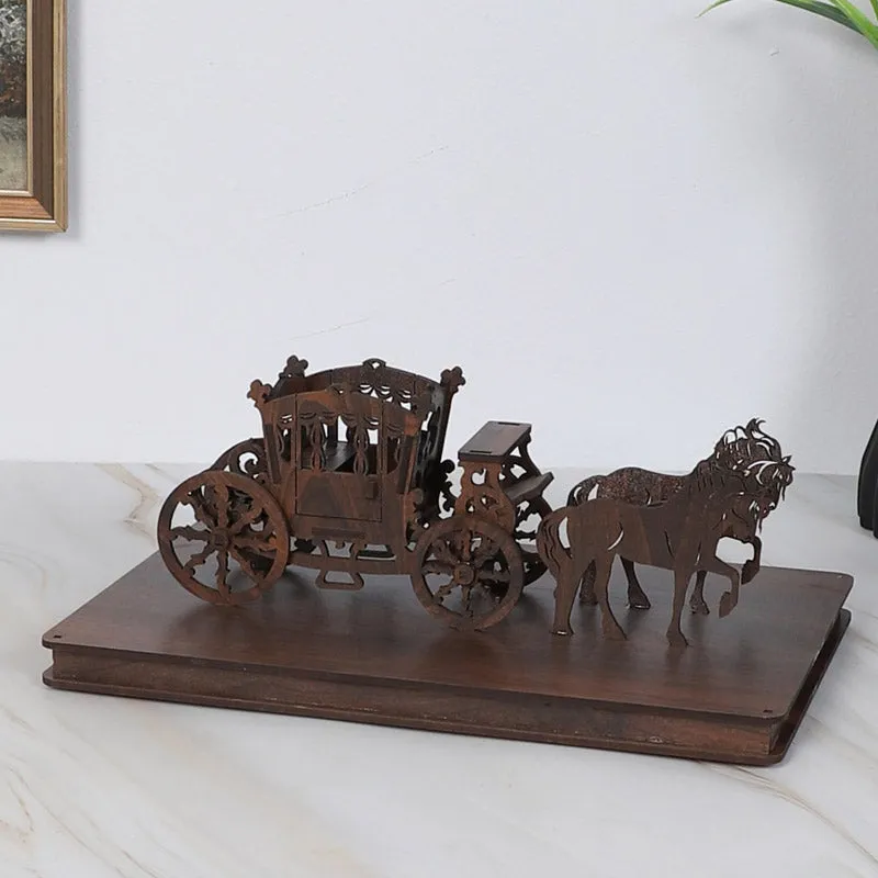 Regal Chariot Showpiece - Dark Brown media 1