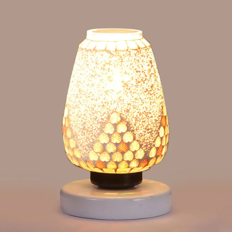 Prismyne Glass Table Lamp With Wooden Base media 6