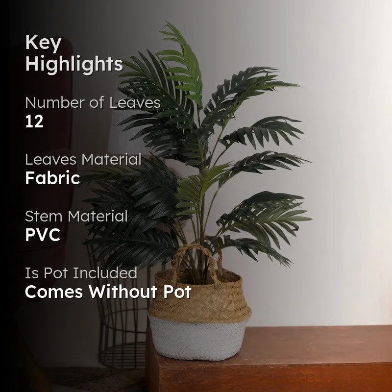 Modern Tropic Artificial Plant With Black Fiber Pot - 2.3 Feet media 2