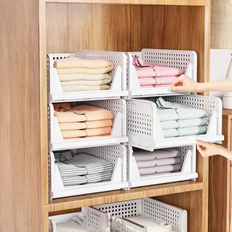 Elegant Stackable Wardrobe Organizer - Set of Six media 1