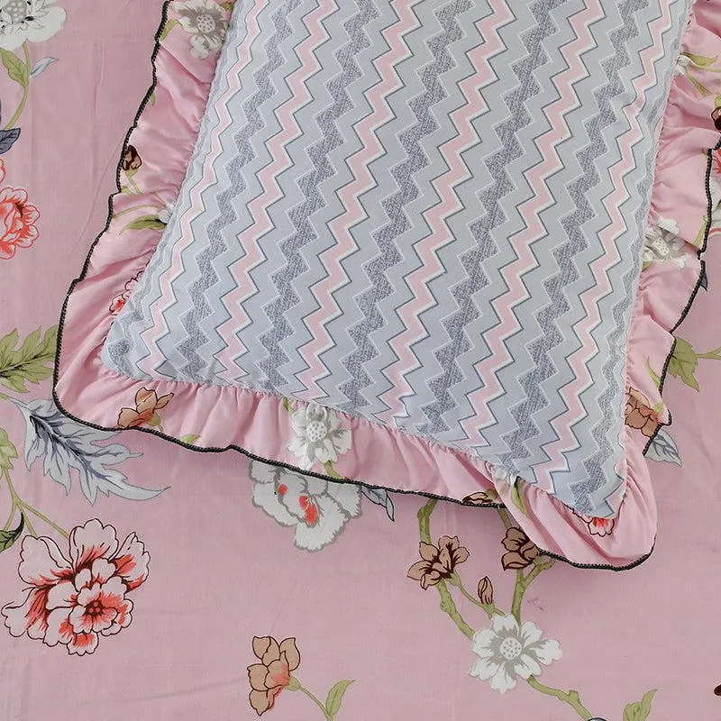 Indian Summer Floral Microfiber Bedsheet - 210 GSM media 5