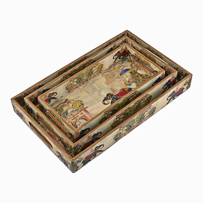 Hastina Wood Serving Tray - Set Of Three media 5
