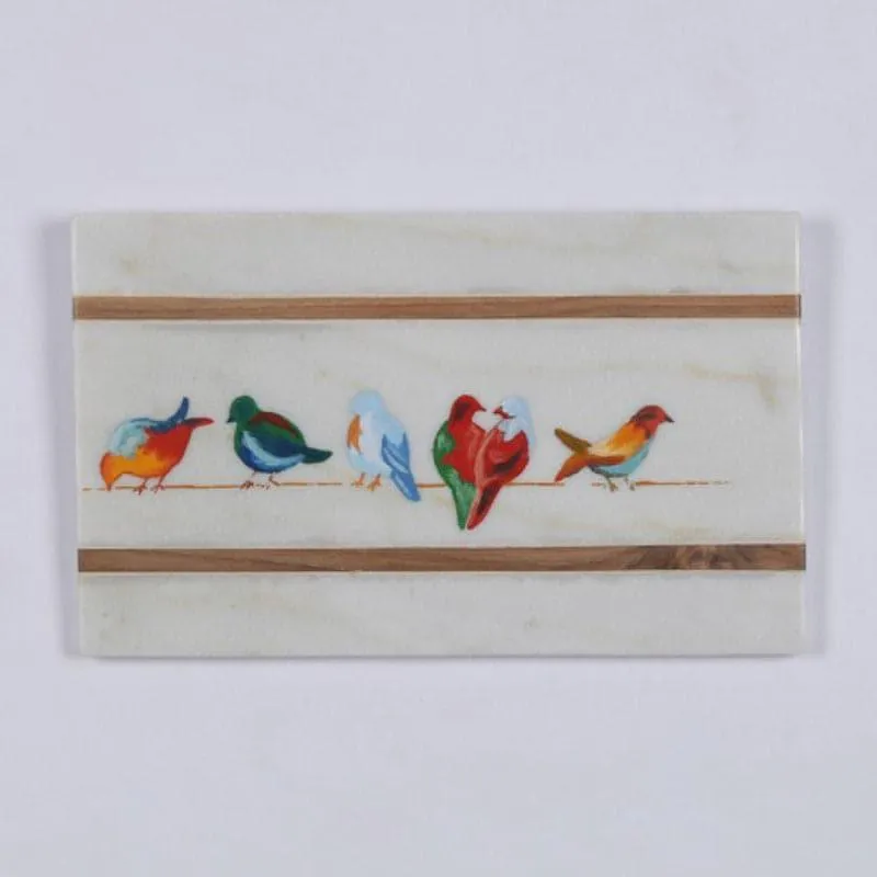 Chirpy Play Hand Painted Marble Wall Accent media 3