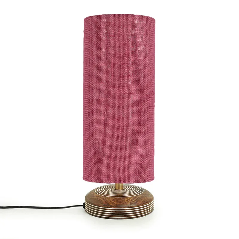Savera Siera Fabric Table Lamp - Pink,Brown media 6