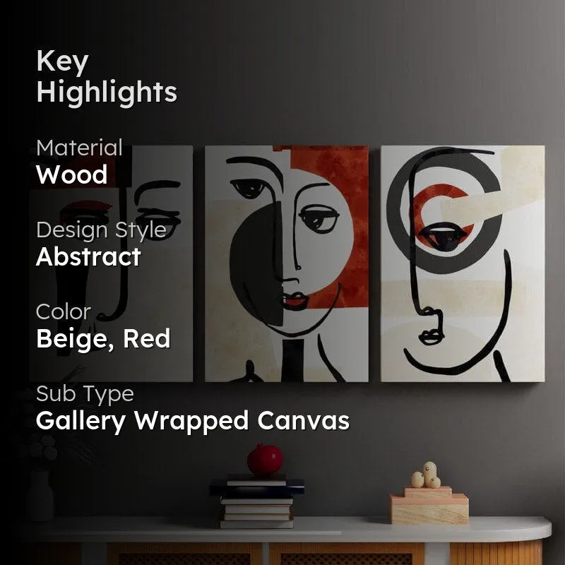 Women Phase Wall Painting - Set Of Three media 2