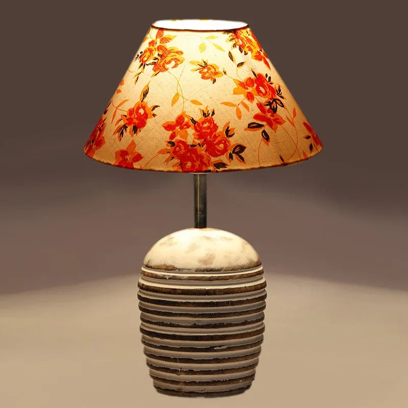 Gloworb Cotton Table Lamp With Wooden Base - Multicolor media 6