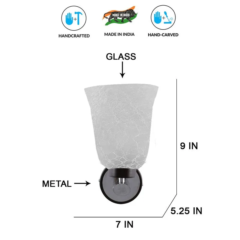 Crystal Bloom Wooden Glass Wall Lamp media 8
