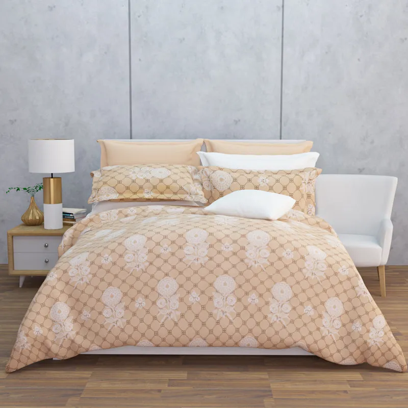 Tender Touch Cotton Bedsheet (Peach) - 144 TC media 7