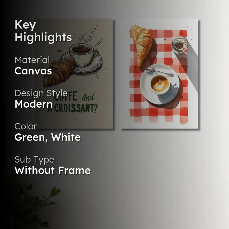 Cafe n Croissant Wall Art - Set Of Two media 2