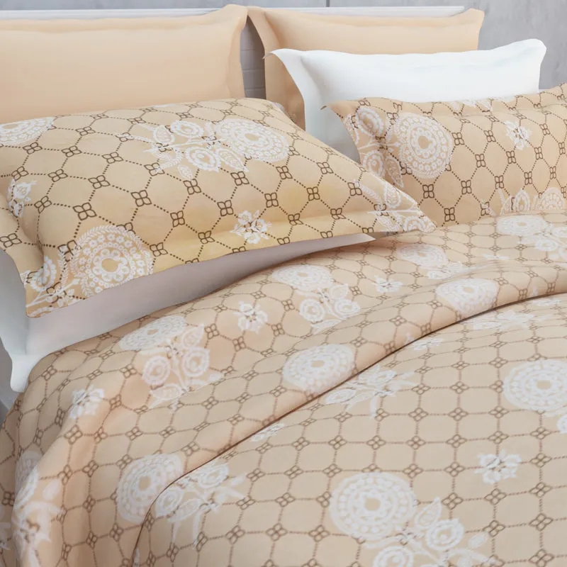 Tender Touch Cotton Bedsheet (Peach) - 144 TC media 10