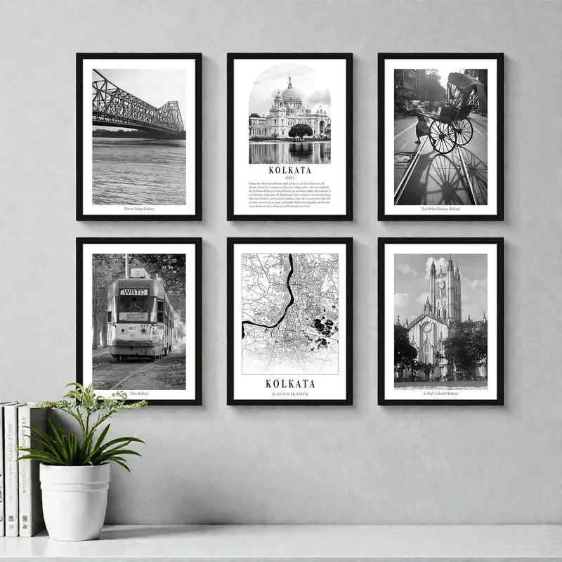 Monochrome Monuments V Wall Art With Frame - Set Of Six media 1
