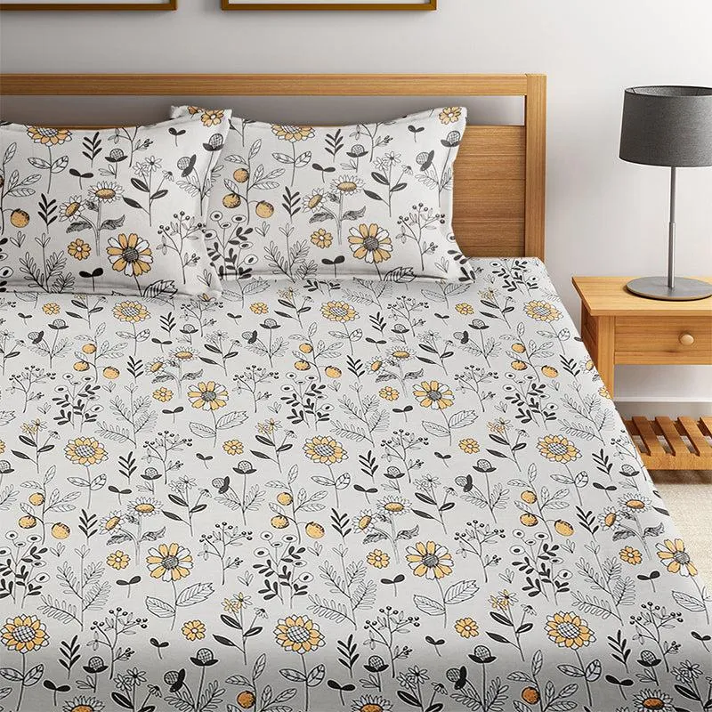 Byron Floral Cotton Bedsheet - 210 TC media 3