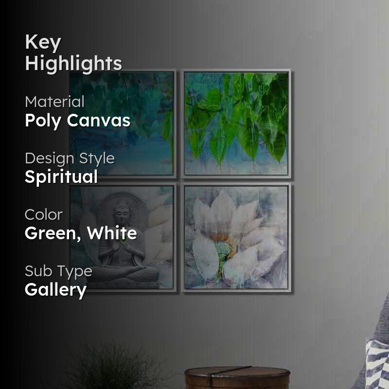 Enlightenment Poly Canvas Wall Art - Set of Four media 2
