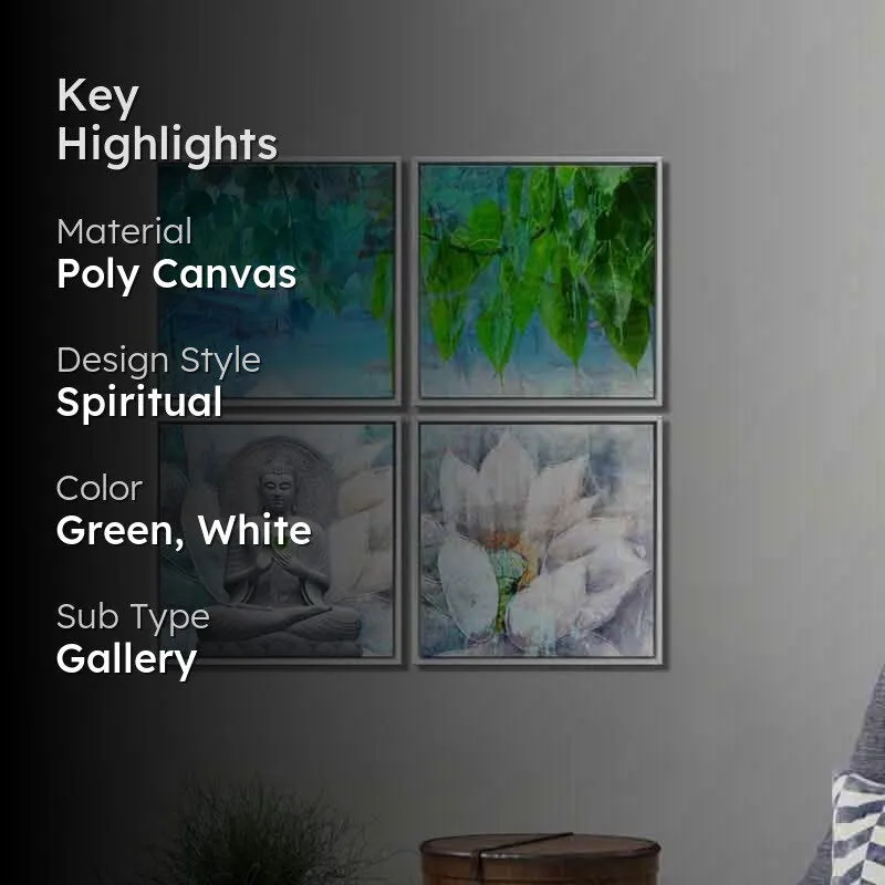 Enlightenment Poly Canvas Wall Art - Set of Four media 2