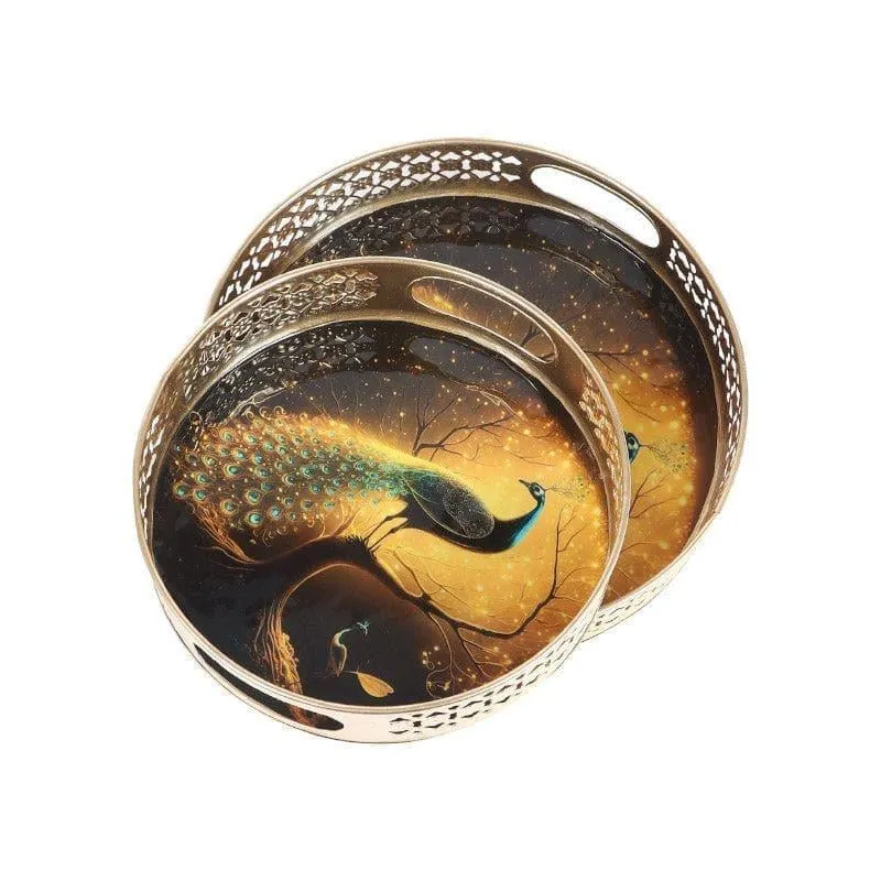 Mayoora Metal Tray - Set Of Two - 3