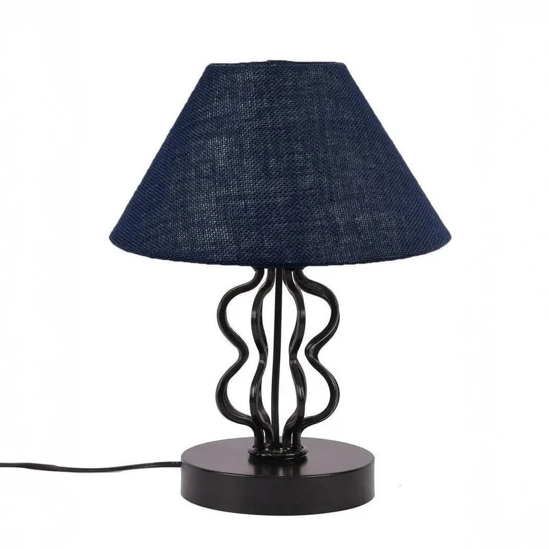 Iggly Wiggly Fabric Table Lamp - Blue,Black media 4