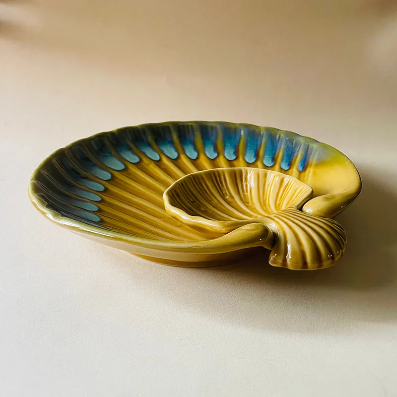 Ocean Glaze Ceramic Chip & Dip Platter media 7