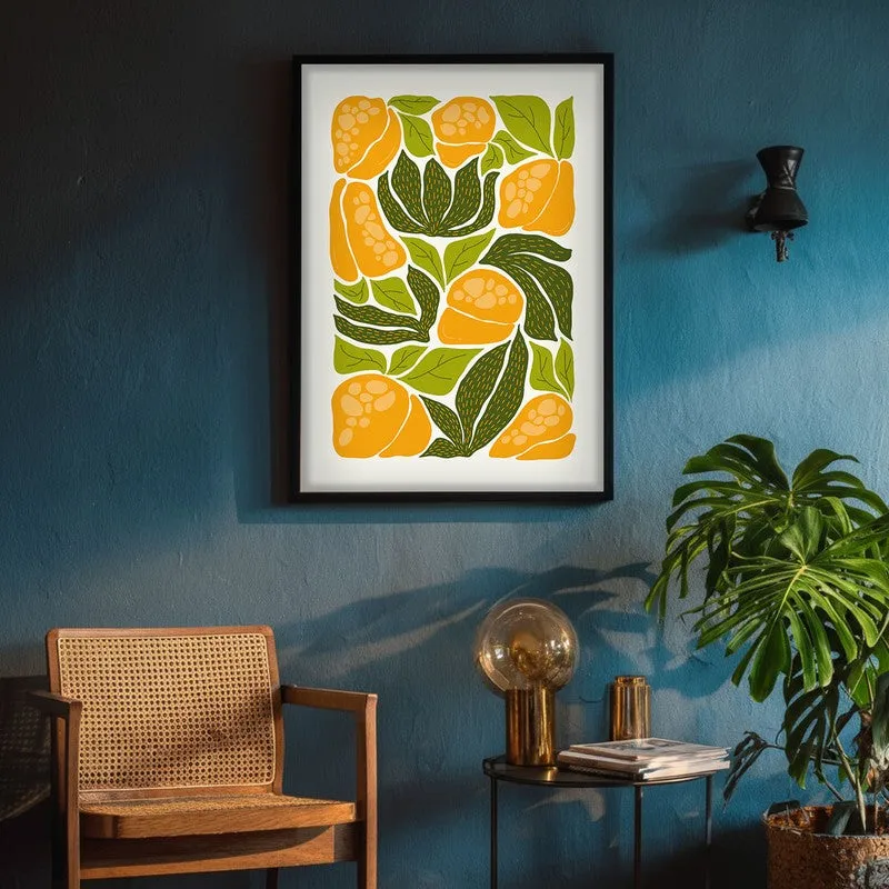 Sunlit Botanic Blooms Wall Art - Black Frame media 5