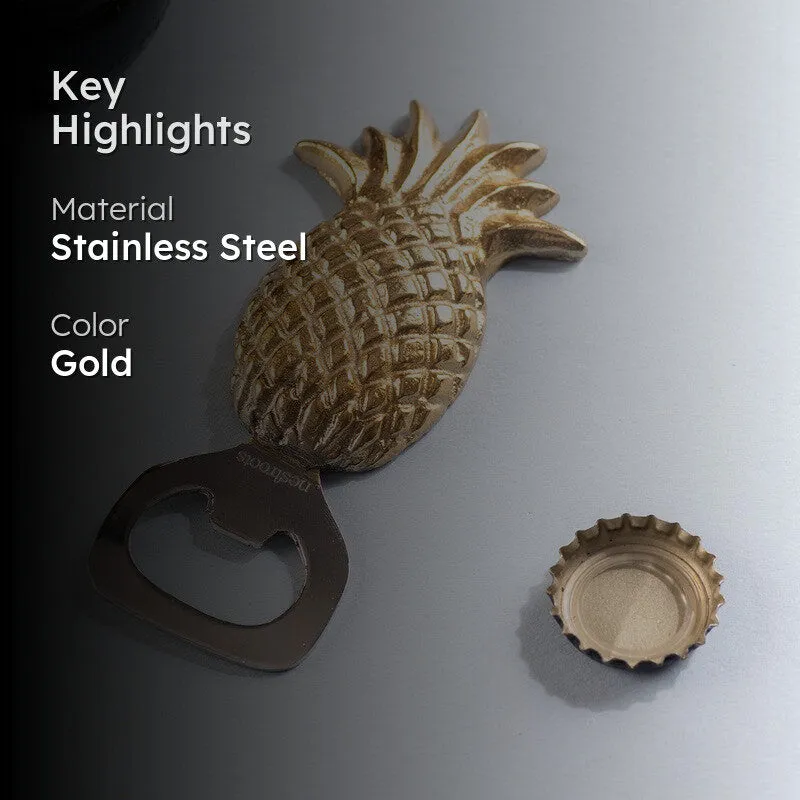 Tropical Twist Stainless Steel Bottle Opener - Gold media 2