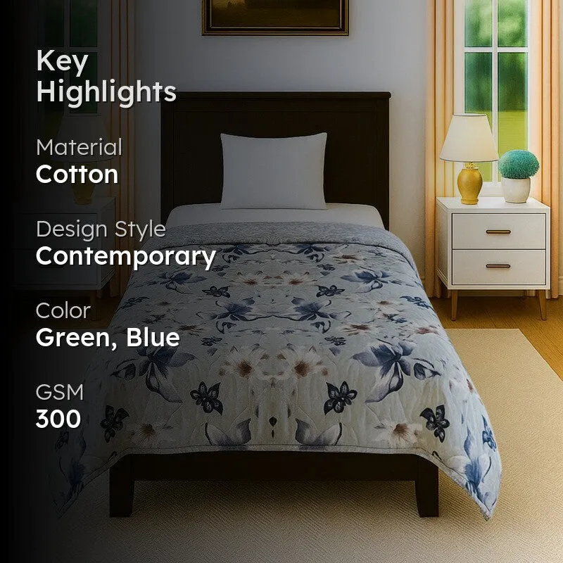 Neo Floral Cotton Comforters - 300 GSM media 2