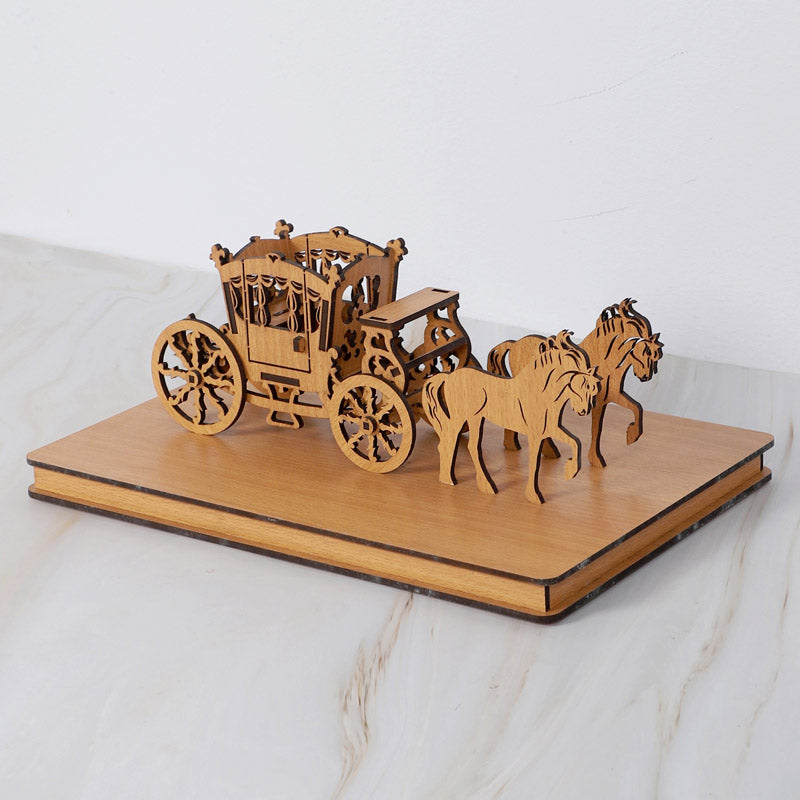 Regal Chariot Showpiece - Light Brown media 3