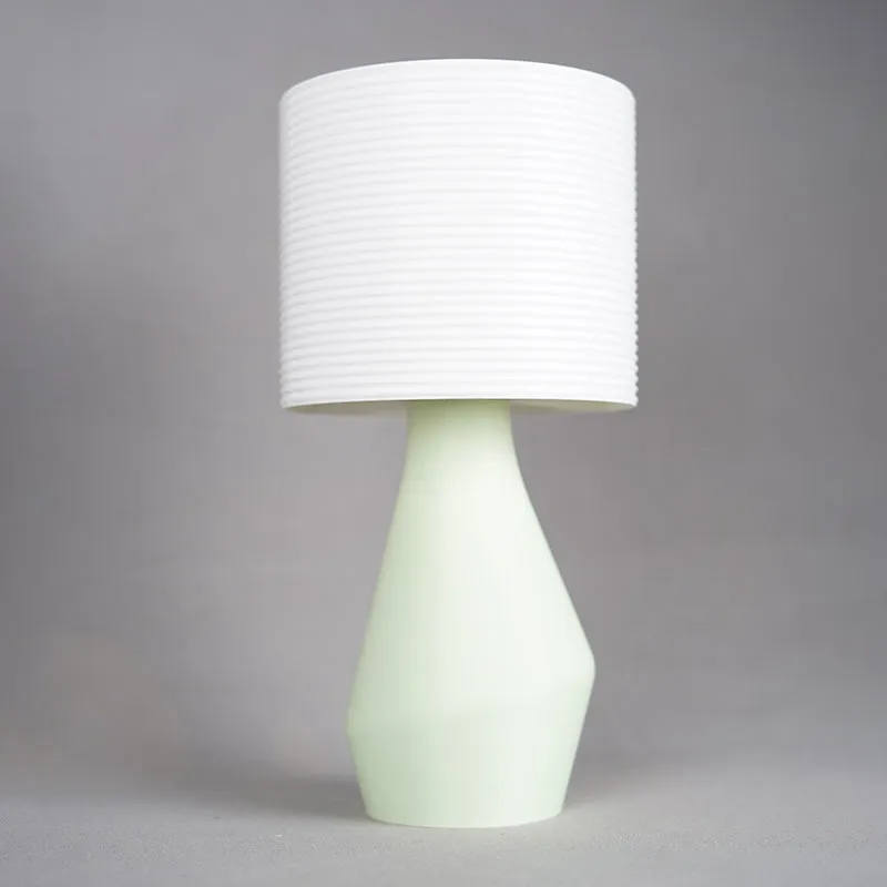 Pure Flare 3D Printed Table Lamp - White,Green media 6