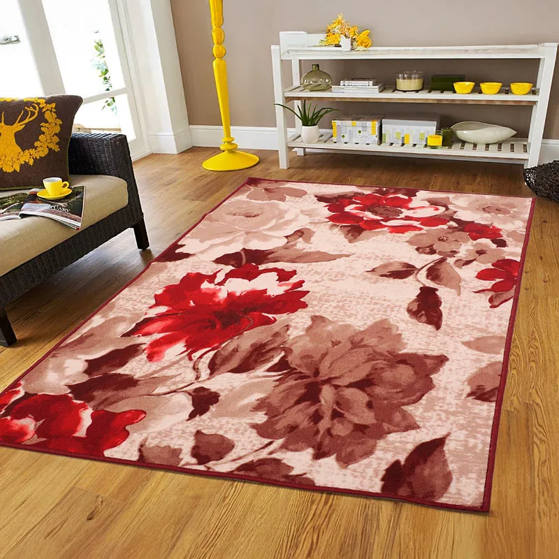 Crimson Flora Anti-Skid Carpet media 3