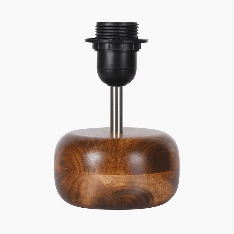 Radiara Wooden Table Lamp - Brown,Beige media 4