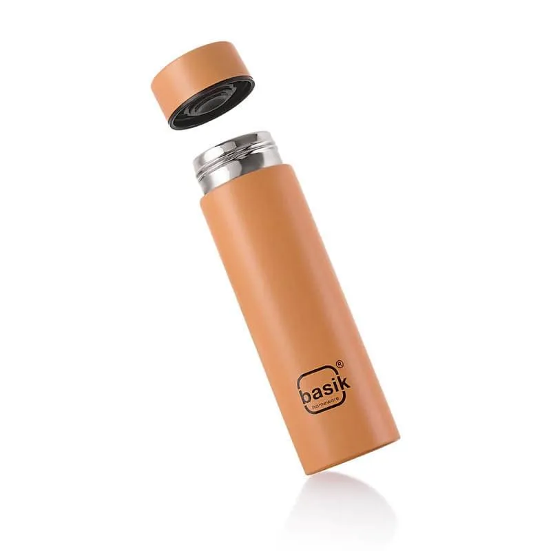 Evara Stainless Steel Bottle (Orange) - 330 mL media 4