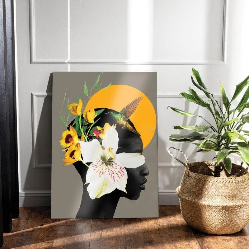 Marigold Bloom Canvas Wall Painting media 3