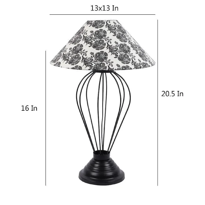 Filigree Maximus Fabric Table Lamp - Black,White media 5