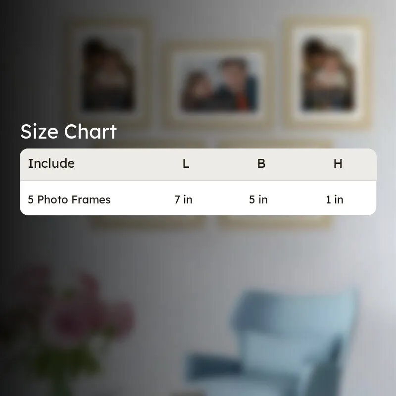 Triessa Photo Frame (Beige) - Set Of Five media 6