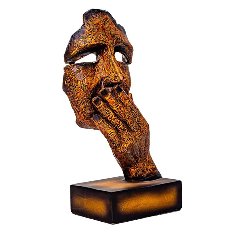 Human Emotions Resin Showpiece - Gold media 3