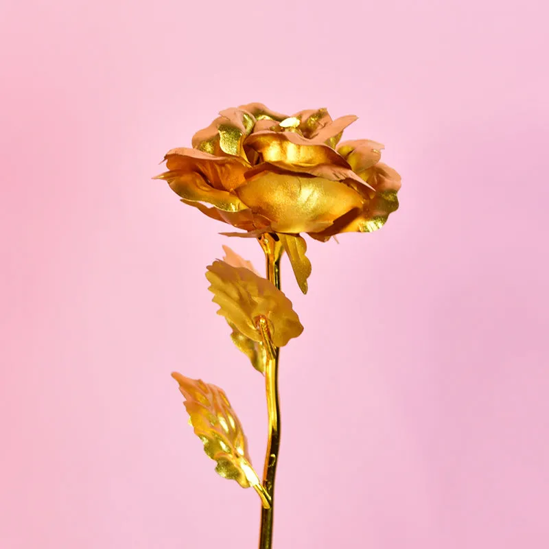 Story Of Rose Resin Showpiece - Gold media 6