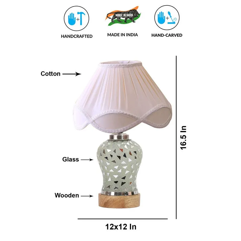 Liora Arc Pleated Wooden Table Lamp - Multicolor media 9