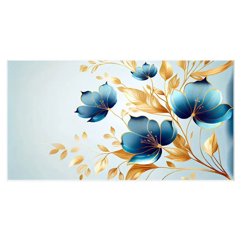 Magna Blue Floral Canvas Wall Painting media 3