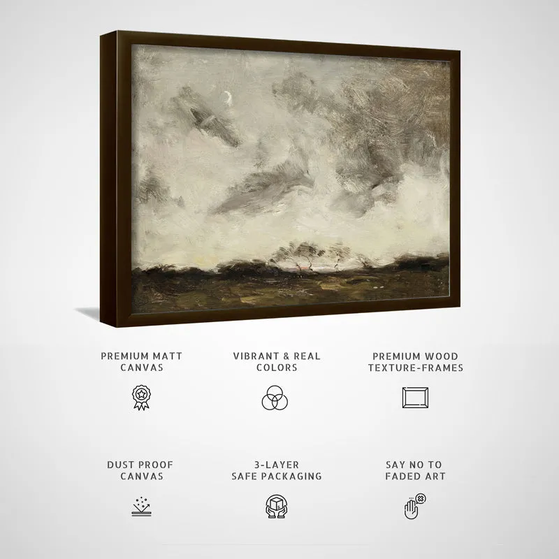 Grey Skies Wood Wall Art With Frame - Black media 5